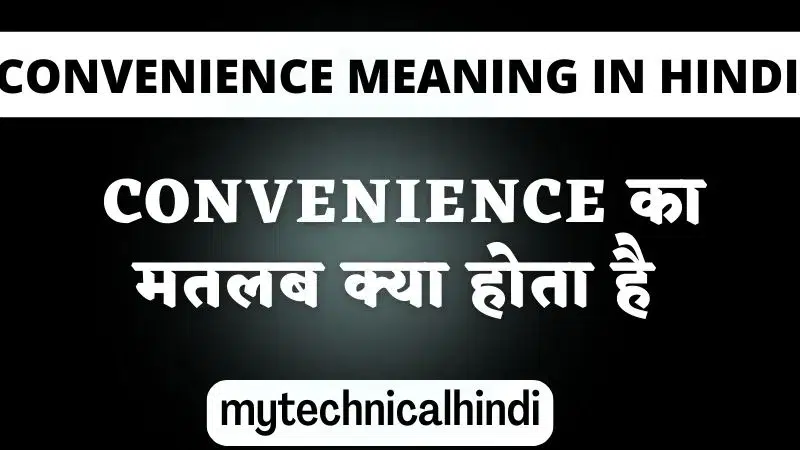Convenience Meaning in Hindi
