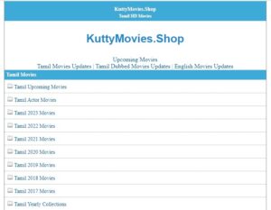 Kuttymovies 2024 – Latest Tamil Movies Download From Kuttymovies Website